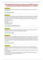 CMIT UPDATED ACTUAL Exam Questions and CORRECT Answers&NewLine;&vert; Full Questions and Answers with Rationales &vert; A&plus; Verified
