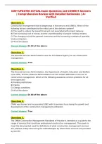 CMIT UPDATED ACTUAL Exam Questions and CORRECT Answers&NewLine;&vert; Comprehensive Review with Detailed Rationales &vert; A&plus;&NewLine;Verified