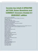Income tax Intuit 2 UPDATED&NewLine;ACTUAL Exam Questions and&NewLine;CORRECT Answers Graded A&plus;&NewLine;2026&sol;2027 edition&NewLine;Individual receives 1099 MISC&NewLine;use to report miscellaneous income earnings on tax returns&NewLine;Taxable Interest&NewLine;Certificates of deposit&NewLine;US Treasury Bills&comma; 
