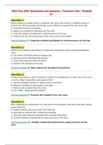 CNA Test 2027 Questions and Answers &vert; Practice Test &vert; Graded&NewLine;A&plus;