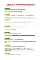 NR507 &sol; NR 507 Advanced Pathophysiology Midterm&NewLine;UPDATED ACTUAL Exam Questions and CORRECT Answers&NewLine;