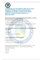 Chamberlain University Bios 251 Exam 3 2026&sol;2027 &vert; 150 High-Yield Questions & Verified Answers &vert; Latest Test Prep &vert; Recent & Most Tested Topics &vert; A&plus; Preparation