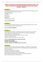 NR507 &sol; NR 507 Advanced Pathophysiology 2027 Midterm Exam - Full&NewLine;Solution Study Guide with Exam Questions and Accurate Verified&NewLine;Answers - Grade A&plus;