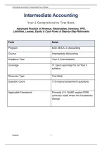 Intermediate Accounting Year 2 Comprehensive Test Bank &vert; 175 Questions&comma; Answers & Detailed Rationales
