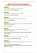 NR546 &sol; NR 546 Psychopharmacology Midterm&NewLine;UPDATED ACTUAL Exam Questions and CORRECT Answers