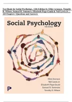 Test Bank for Social Psychology&comma; 12th Edition by Elliot Aronson&comma; Timothy D&period; Wilson&comma; Samuel R&period; Sommers&comma; Elizabeth Page-Gould & Neil Lewis Jr&period; &vert; All Chapters &vert; Questions and Answers
