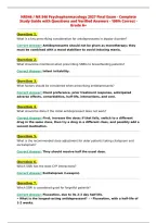 NR546 &sol; NR 546 Psychopharmacology 2027 Final Exam - Complete&NewLine;Study Guide with Questions and Verified Answers - 100&percnt; Correct -&NewLine;Grade A&plus;