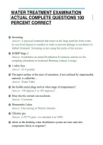Water Treatment Practice Examination 2026 Questions With Answers Graded A&plus;&period;Pdf