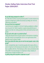 Stryker Gallup Sales Interview&period;Final Test Paper 20262027&period;&NewLine;