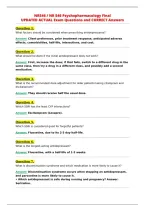 NR546 &sol; NR 546 Psychopharmacology Final&NewLine;UPDATED ACTUAL Exam Questions and CORRECT Answers&NewLine;