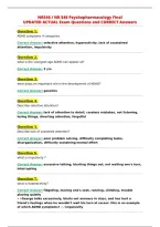 NR546 &sol; NR 546 Psychopharmacology Final&NewLine;UPDATED ACTUAL Exam Questions and CORRECT Answers&NewLine;