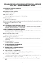Nra Basic Pistol Shooting Course Updated Actual Questions&NewLine;And Correct Answers Verified 2027 Edition