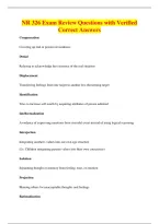 NR 326 Exam Review Questions with Verified&NewLine;Correct Answers