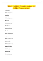 NR326 Med Help Exam 1 Questions with&NewLine;Verified Correct Answers