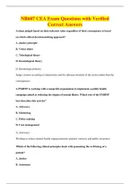NR607 CEA Exam Questions with Verified&NewLine;Correct Answers