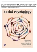 Test Bank for Social Psychology&comma; 12th Edition by Elliot Aronson&comma; Timothy D&period; Wilson&comma; Samuel R&period; Sommers&comma; Elizabeth Page-Gould & Neil Lewis Jr&period; &vert; All Chapters &vert; Questions and Answers