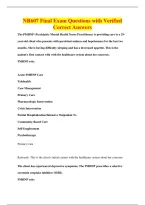 NR607 Final Exam Questions with Verified&NewLine;Correct Answers