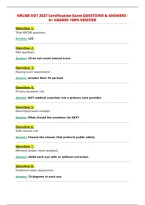 Nrcme Dot 2027 Certification Exam Questions & Answers -&NewLine;A&plus; Graded 100&percnt; Verified