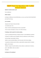 NR607 Final Test Questions with Verified&NewLine;Correct Answers