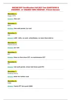 NRCME DOT Certification Full 2027 Test QUESTIONS &&NewLine;ANSWERS - A&plus; GRADED 100&percnt; VERIFIED - Proven Success&NewLine;