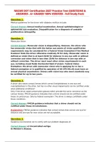 NRCME DOT Certification 2027 Practice Test QUESTIONS &&NewLine;ANSWERS - A&plus; GRADED 100&percnt; VERIFIED - Full Study Pack&NewLine;