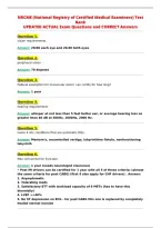 NRCME &lpar;National Registry of Certified Medical Examiners&rpar; Test&NewLine;Bank&NewLine;UPDATED ACTUAL Exam Questions and CORRECT Answers&NewLine;