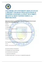 Chamberlain University Bios 251 Exam 1 2026&sol;2027 &vert; 150 High-Yield Questions & Verified Answers &vert; Latest Test Prep &vert; Recent & Most Tested Topics &vert; A&plus; Preparation