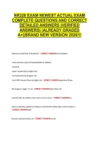 Nr328 Exam Newest Actual Exam &NewLine;Complete Questions And Correct &NewLine;Detailed Answers &lpar;Verified &NewLine;Answers&rpar; &vert;Already Graded &NewLine;A&plus;&vert;&vert;Brand New Version 2026&excl;&excl;&excl; 