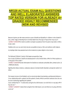 Nr328 Actual Exam All Questions &NewLine;And Well Elaborated Answers &NewLine;Top Rated Version For Already A&plus; &NewLine;Graded Highly Recommended &NewLine;&vert;New And Revised