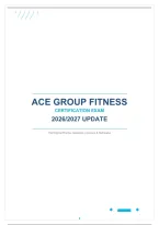 ACE Group Fitness Certification Exam &ndash; 2026&sol;2027 Update &ndash; 150 Original Practice Questions with Answers & Rationales