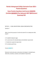 Florida Underground Utility Contractor Exam 2026 &ndash; Practice Questions & Answers