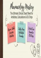 Clinical Pharmacology Cheat Sheet & Drug Classifications Master Guide &vert; 2026&sol;2027 Updated NCLEX Review &lpar;8 Pages&rpar;