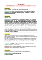 NRCME &lpar;DOT&rpar;&NewLine;UPDATED ACTUAL Exam Questions and CORRECT Answers&NewLine;