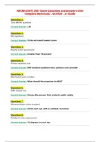 NRCME &lpar;DOT&rpar; 2027 Exam Questions and Answers with&NewLine;Complete Rationales - Verified - A&plus; Guide&NewLine;