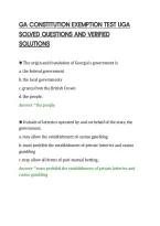 Ga Constitution Exemption Test Uga&NewLine;Solved Questions And Verified&NewLine;Solutions&NewLine;