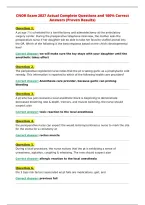 CNOR Exam 2027 Actual Complete Questions and 100&percnt; Correct&NewLine;Answers &lpar;Proven Results&rpar;&NewLine;