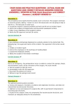 Cnor Exam And Practice Questions - Actual Exam 400&NewLine;Questions And Correct Detailed Answers &lpar;Verified&NewLine;Answers&rpar; &vert; Updated Actual Exam Questions And Correct&NewLine;Answers &vert; Already Graded A&plus;