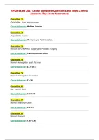 CNOR Exam 2027 Latest Complete Questions and 100&percnt; Correct&NewLine;Answers &lpar;Top Score Assurance&rpar;&NewLine;