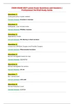 CNOR EXAM 2027 Latest Exam Questions and Answers &vert;&NewLine;Professional Verified Study Guide