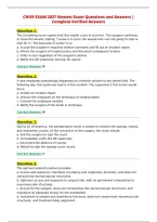 CNOR EXAM 2027 Newest Exam Questions and Answers &vert;&NewLine;Complete Verified Answers&NewLine;