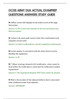 Gcss Army Dua Actual Examprep&NewLine;Questions Answers Study Guide&NewLine;