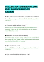 Gcss Army Dua Comprehensive Exam&NewLine;Study Guide With Complete&NewLine;Solutions