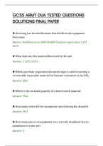 Gcss Army Dua Tested Questions&NewLine;Solutions Final Paper