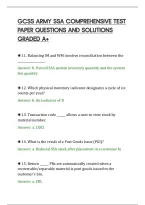 Gcss Army Ssa Comprehensive Test&NewLine;Paper Questions And Solutions&NewLine;Graded A&plus;&NewLine;