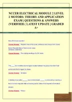 Nccer electrical module 2 level 2 motors Theory and application exam