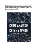 Test Bank for Crime Analysis with Crime Mapping&comma; 5th Edition by Rachel Boba Santos &vert; Complete Chapters 1&ndash;15 &vert; Questions & Answers 2027&NewLine;