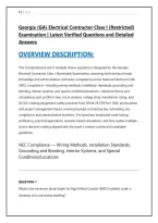 Georgia &lpar;GA&rpar; Electrical Contractor Class I &lpar;Restricted&rpar; &NewLine;Examination &vert; Latest Verified Questions and Detailed &NewLine;Answers 