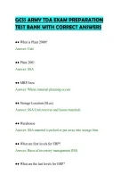 Gcss Army Tda Exam Preparation&NewLine;Test Bank With Correct Answers