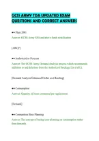 Gcss Army Tda Updated Exam&NewLine;Questions And Correct Answers