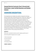 Georgia Electrical Contractor Class II &lpar;Unrestricted&rpar; &NewLine;Examination &vert; Latest Verified Questions and Detailed &NewLine;Answers